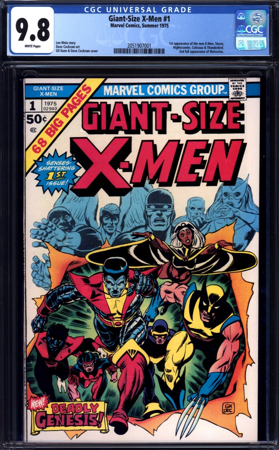 Marvel - X-MEN GIANT SIZE (1975) #1 - Grade 9.8 - Comic Book Marvel - X-MEN GIANT SIZE (1975) #1 - Grade 9.8 - Comic Book