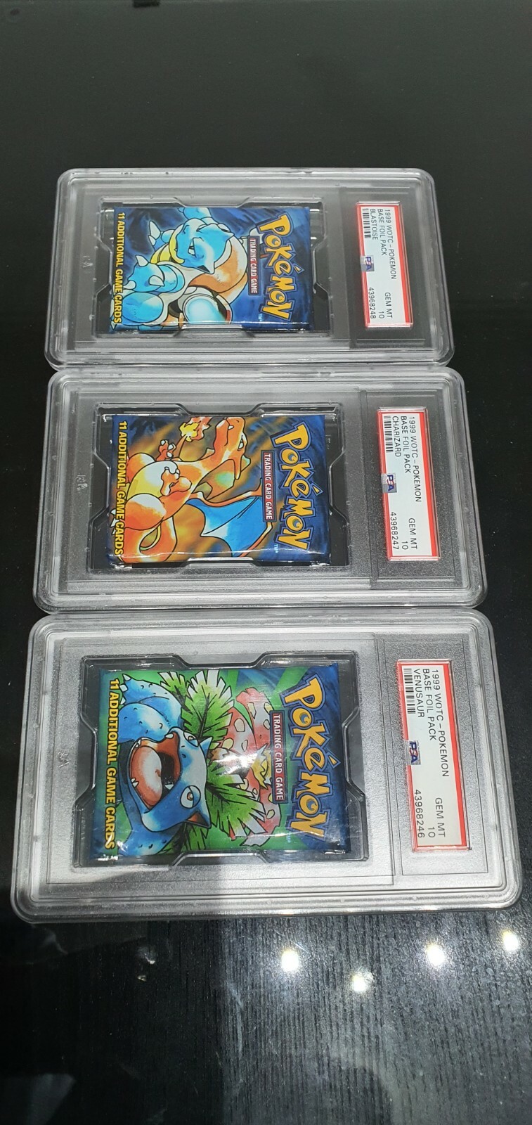 Pokemon Foil Pack Base Set PSA 10 Charizard Blastoise Venusaur 1999 Investment