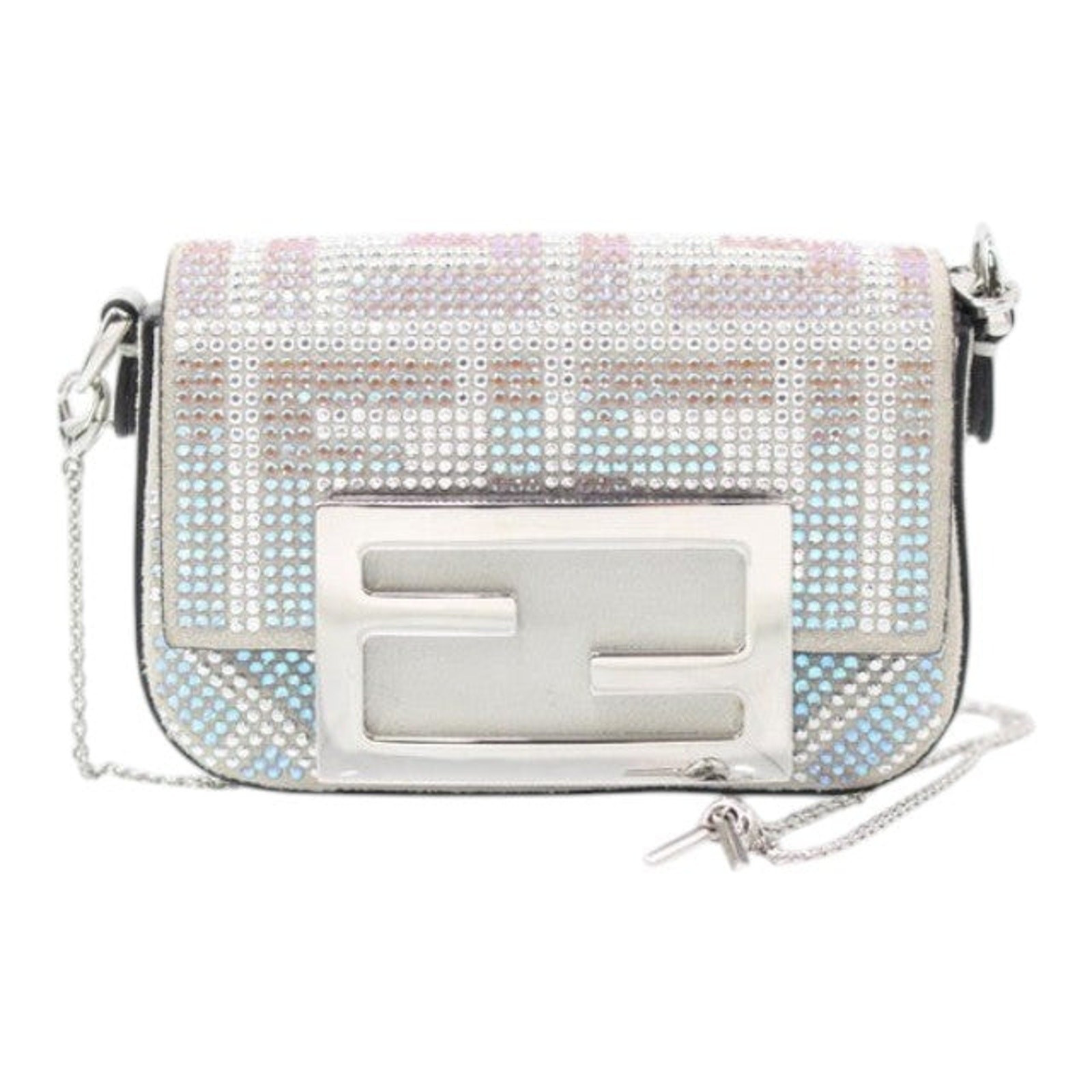 7151 - Fendi Nano Sequin Baguette Blue