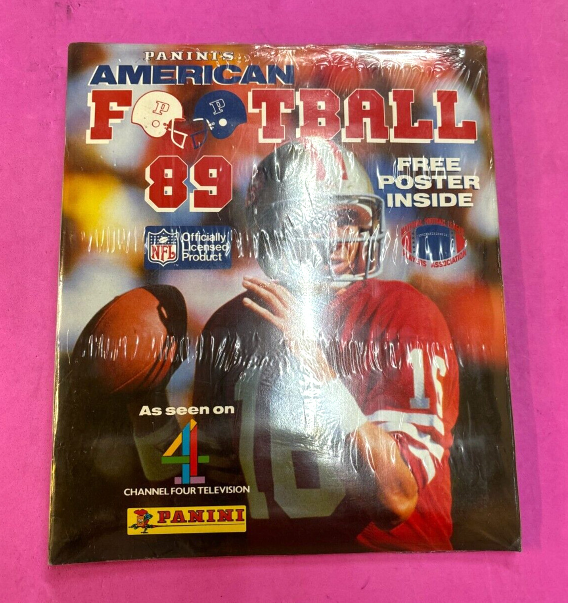 PANINI SEALED ALBUM AMERICAN FOOTBALL 1989 FULL SET STICKERS MINT (B82FN)