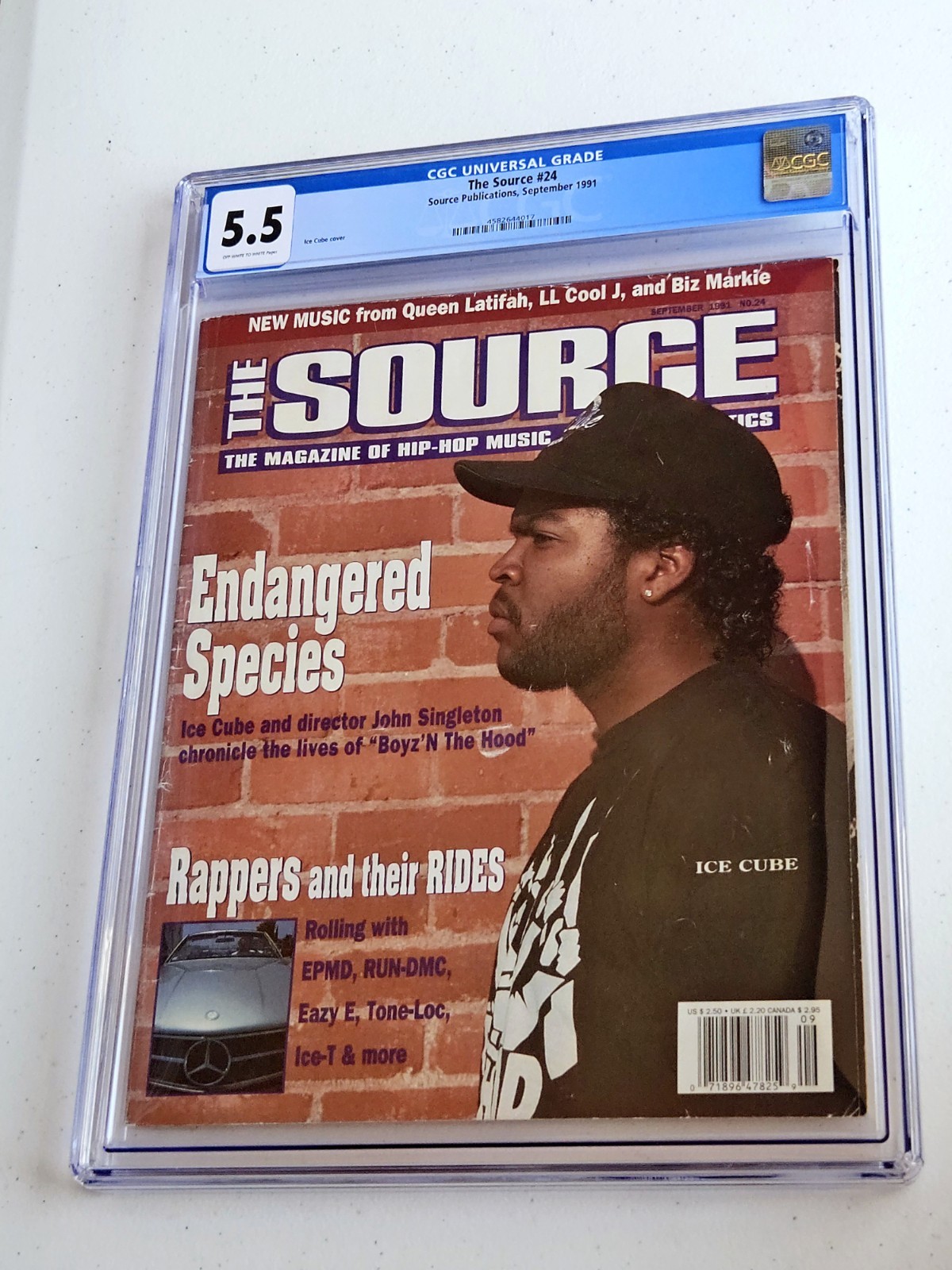 🥶ICE CUBE🥶🔥BOYZ'N THE HOOD🔥THE SOURCE 1991 Magazine CGC 5.5 - RARE NEWSSTAND 🥶ICE CUBE🥶🔥BOYZ'N THE HOOD🔥THE SOURCE 1991 Magazine CGC 5.5 - RARE NEWSSTAND