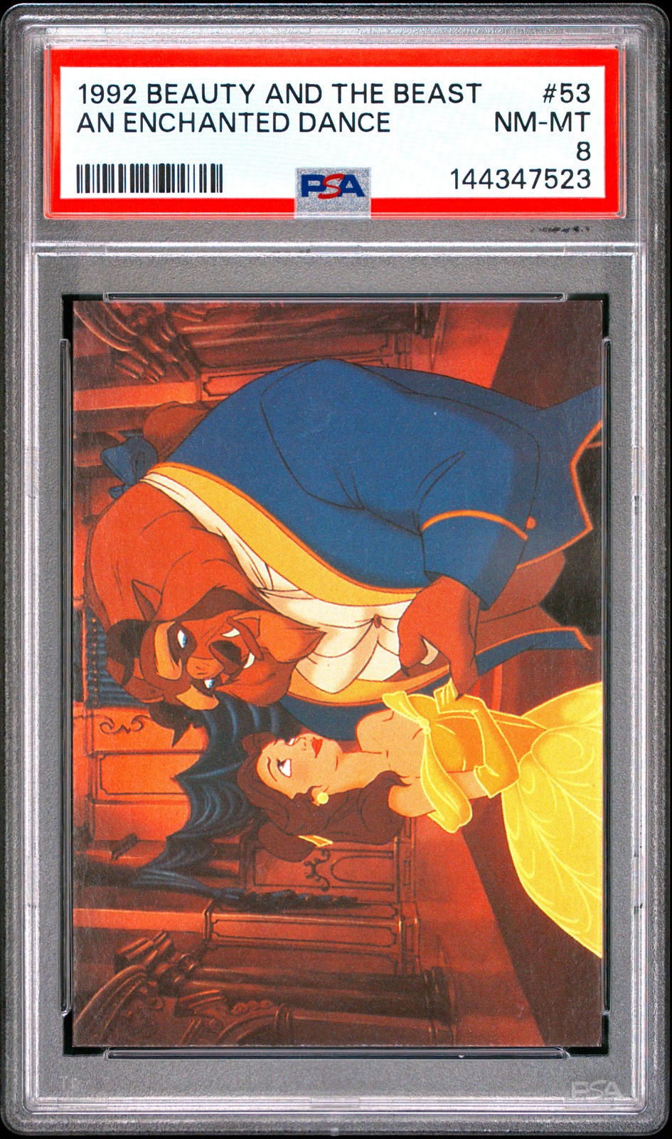 1992 PRO SET BEAUTY & THE BEAST #53 AN ENCHANTED DANCE PSA 8 1992 PRO SET BEAUTY & THE BEAST #53 AN ENCHANTED DANCE PSA 8