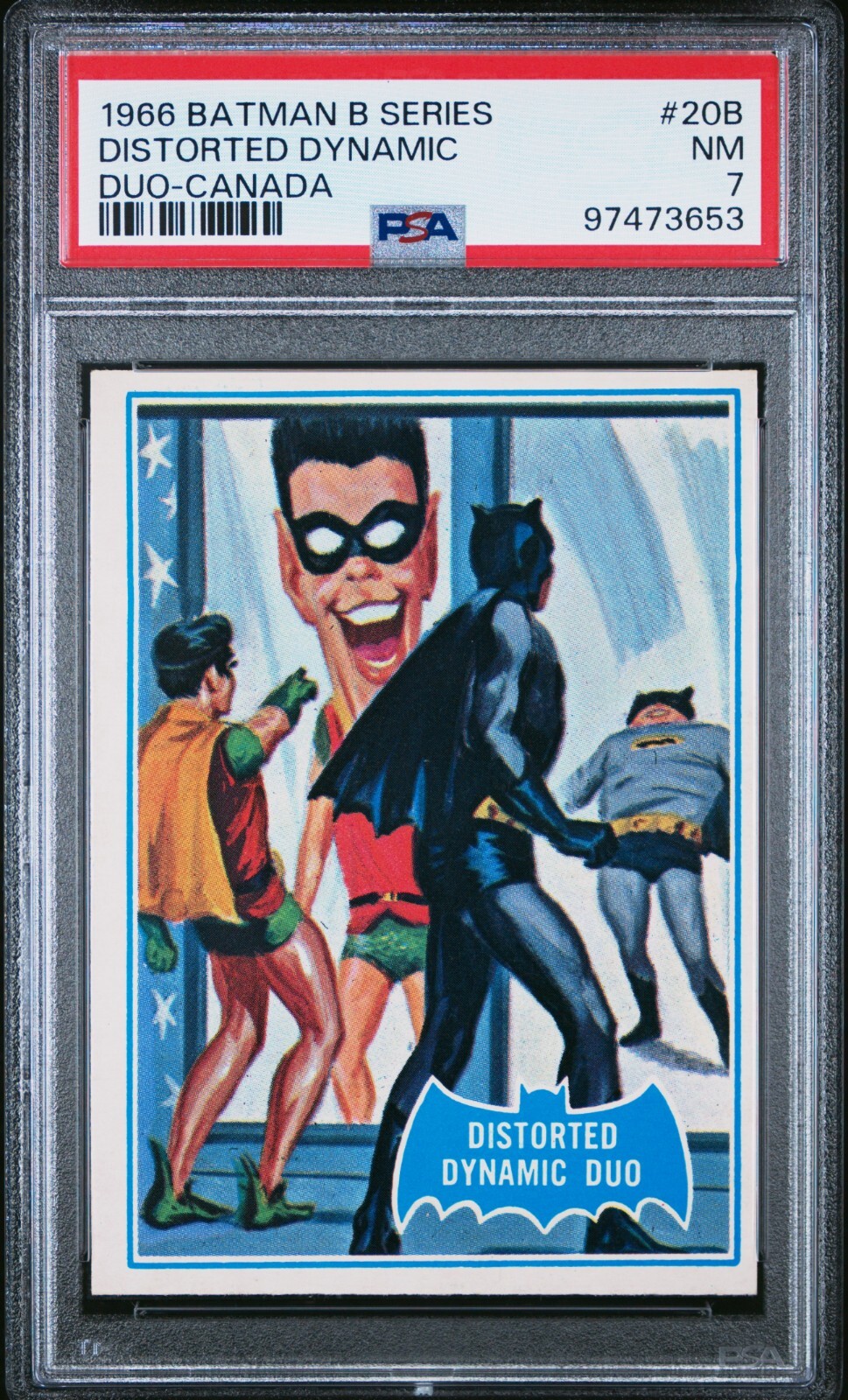 1966 BATMAN B SERIES CANADA 20B DISTORTED DYNAMIC DUO PSA 7