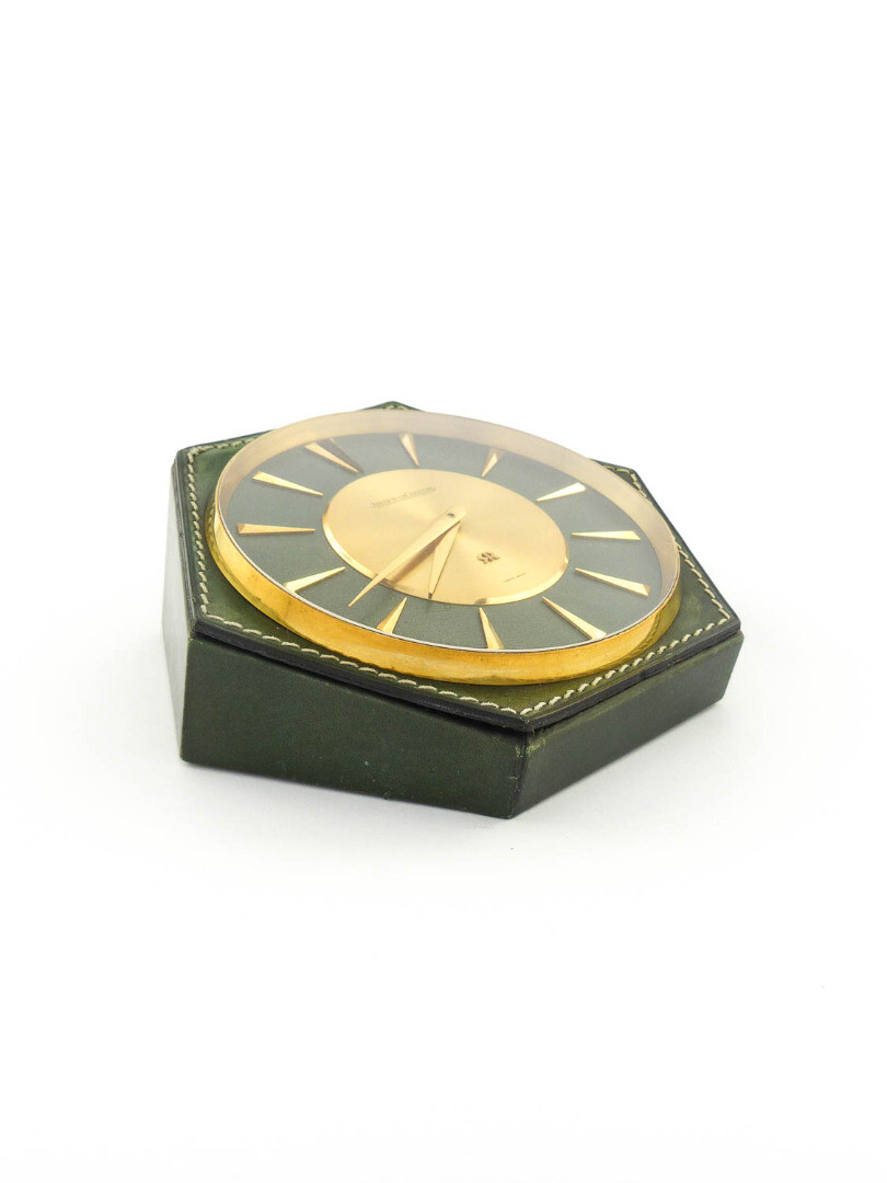 Jaeger-LeCoultre / Hermès Tischuhr mit 8-Tagewerk, Pult Jaeger-LeCoultre / Hermès Tischuhr mit 8-Tagewerk, Pult