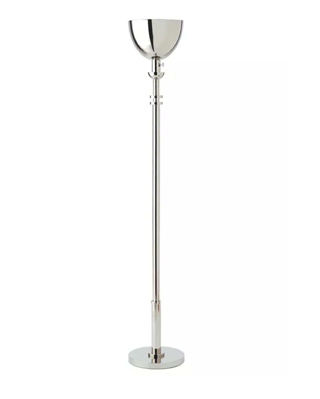 FULL SIZE RALPH LAUREN DESIGNER CHROME TORCHIERE FLOOR LAMP EXDISPLAY USE ONLY