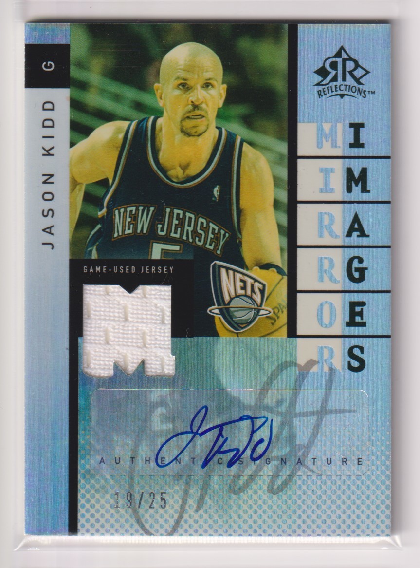 NBA JASON KIDD STEVE NASH DUAL AUTO 2006 07 UPPER DECK REFLECTIONS MIRROR IMAGES