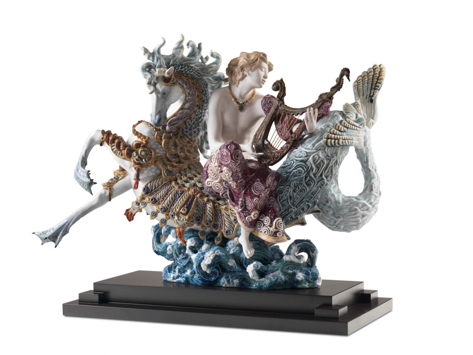 Lladro Arion on a Seahorse Sculpture High Porcelain Limited 01001948