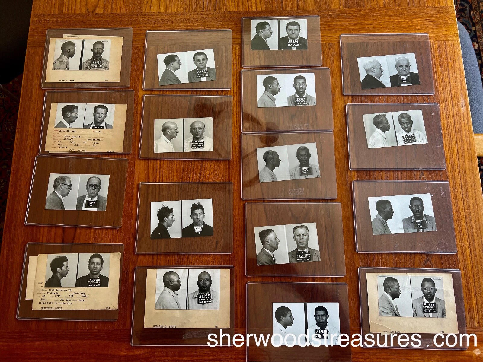 17 CLEVELAND ORGANIZED CRIME  FAMILY MUG SHOT  LOT  1950s BOOKIES GAMBLING MAFIA
