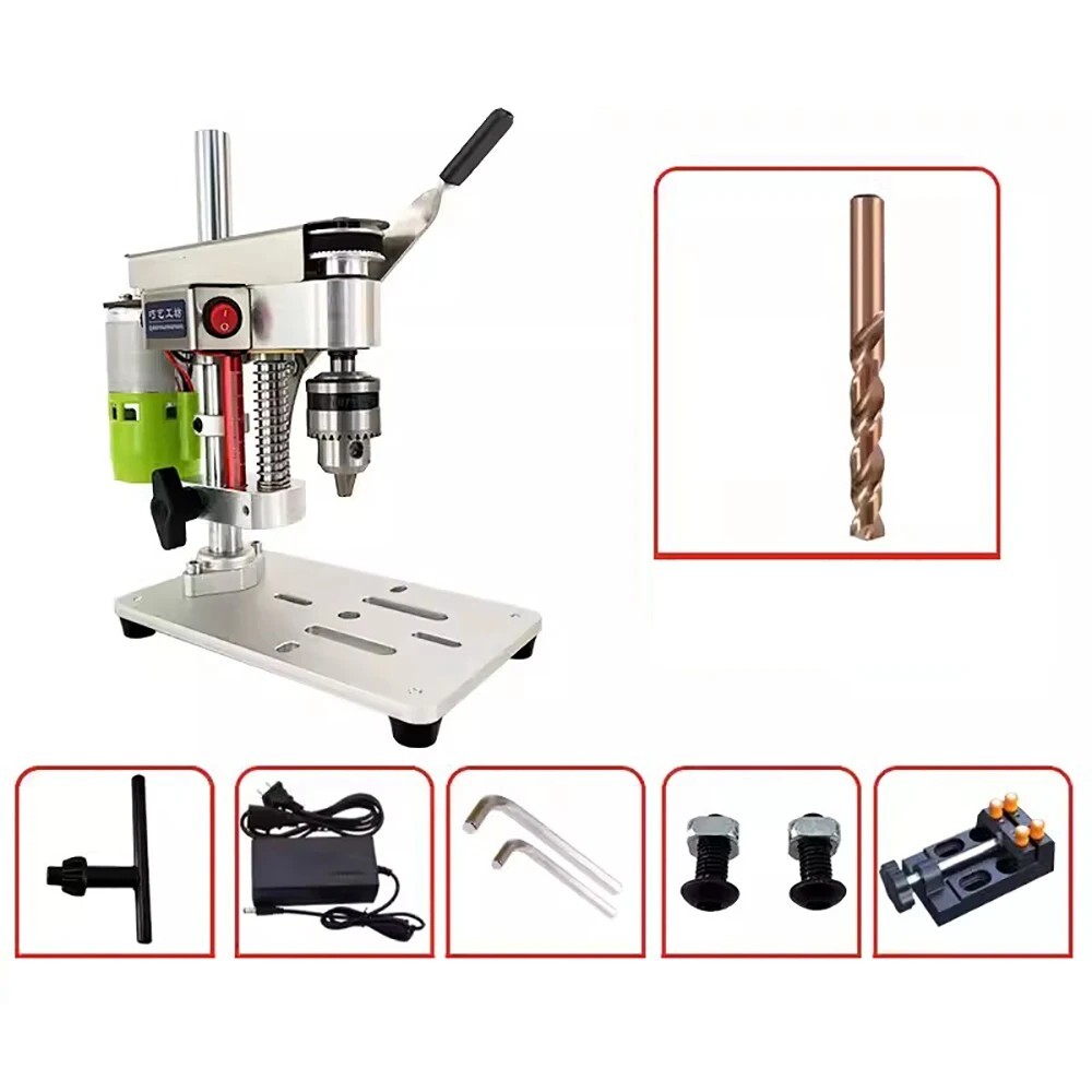 Micro Desktop Drill Set Household DIY Mini Punching Drilling Machine w 795 Motor