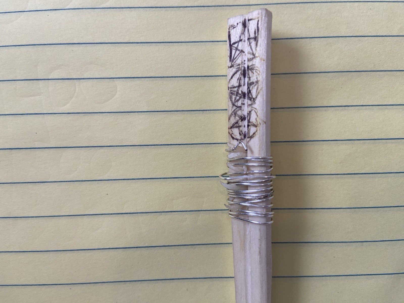 God Michael Pavolotti Magic Wand Chopsticks * God's Nail Core Bamboo Wood Silver