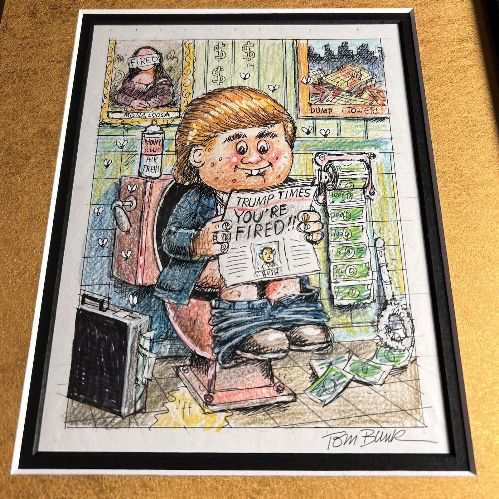 2004 Garbage Pail Kids Ans3 Donald Dump Trump Original Concept Artwork Tom Bunk 2004 Garbage Pail Kids Ans3 Donald Dump Trump Original Concept Artwork Tom Bunk