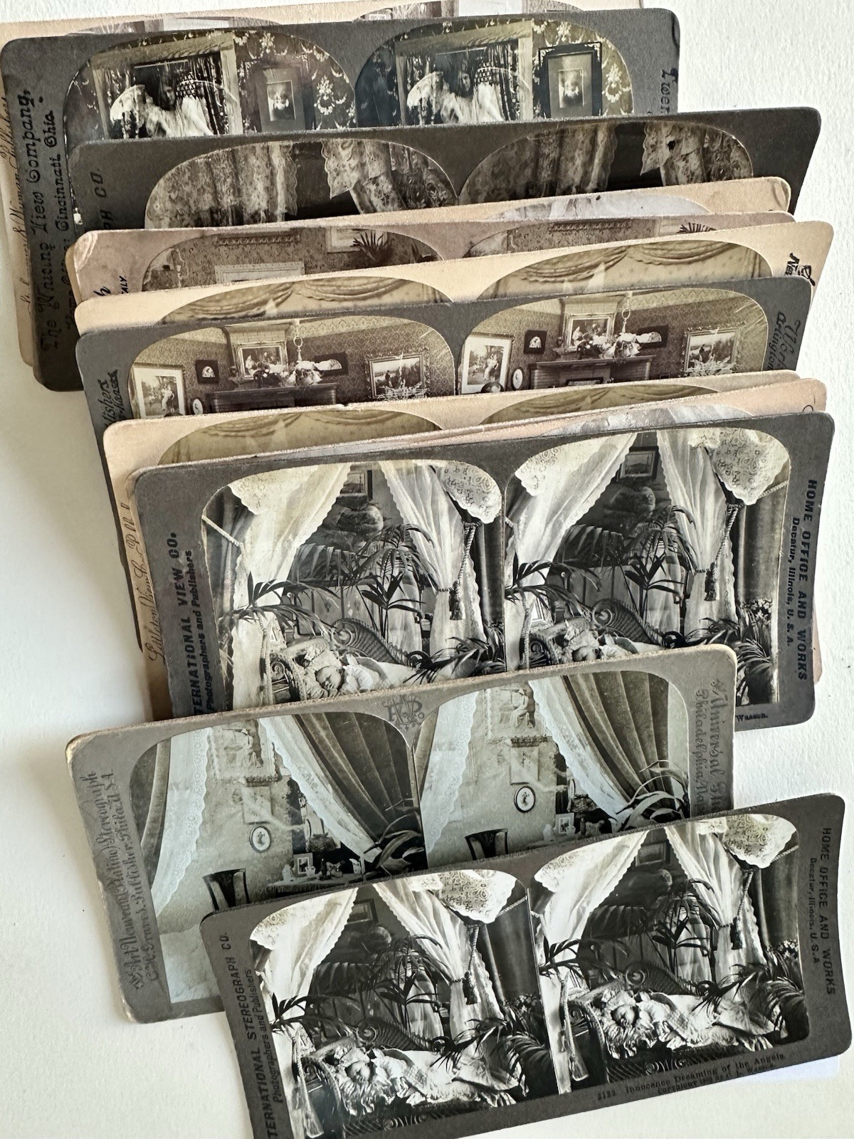 LOT OF 14 ANTIQUE SPIRIT GHOST & ANGEL TRICK 3D PHOTO STEREOVIEW 1800s 1900s LOT OF 14 ANTIQUE SPIRIT GHOST & ANGEL TRICK 3D PHOTO STEREOVIEW 1800s 1900s