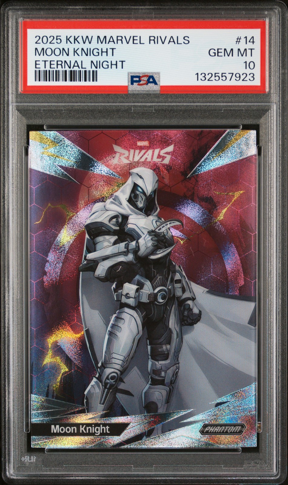 2025 KAKAWOW PHANTOM MARVEL RIVALS ETERNAL NIGHT #14 MOON KNIGHT 31/275 PSA 10 2025 KAKAWOW PHANTOM MARVEL RIVALS ETERNAL NIGHT #14 MOON KNIGHT 31/275 PSA 10