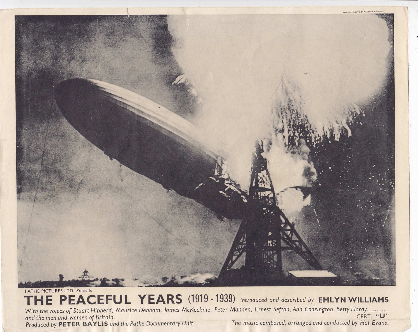 Hindenburg photo LOBBY CARD MOVIE POSTER, press photo, Sam Shere, vintage photo Hindenburg photo LOBBY CARD MOVIE POSTER, press photo, Sam Shere, vintage photo