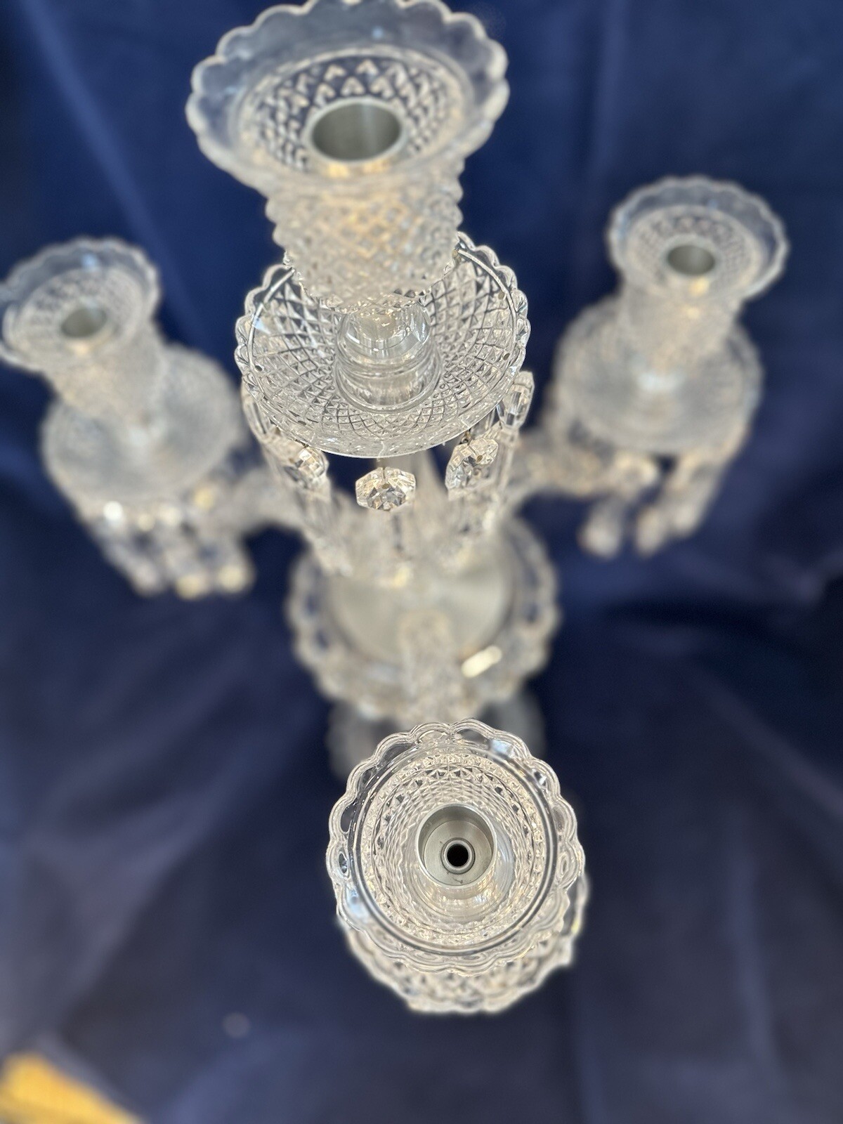 Pair of Crystal Baccarat Zenith Candelabras, with Original Baccarat Box and Book Pair of Crystal Baccarat Zenith Candelabras, with Original Baccarat Box and Book
