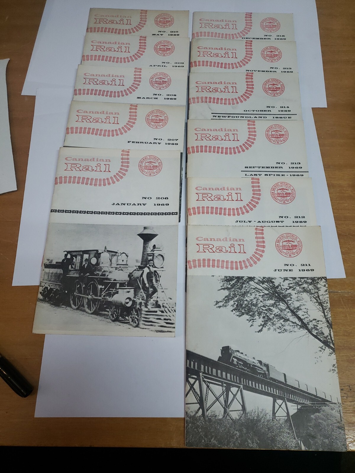 Canadian Rail Magazine  1969  (complete year   11 issues)  1969