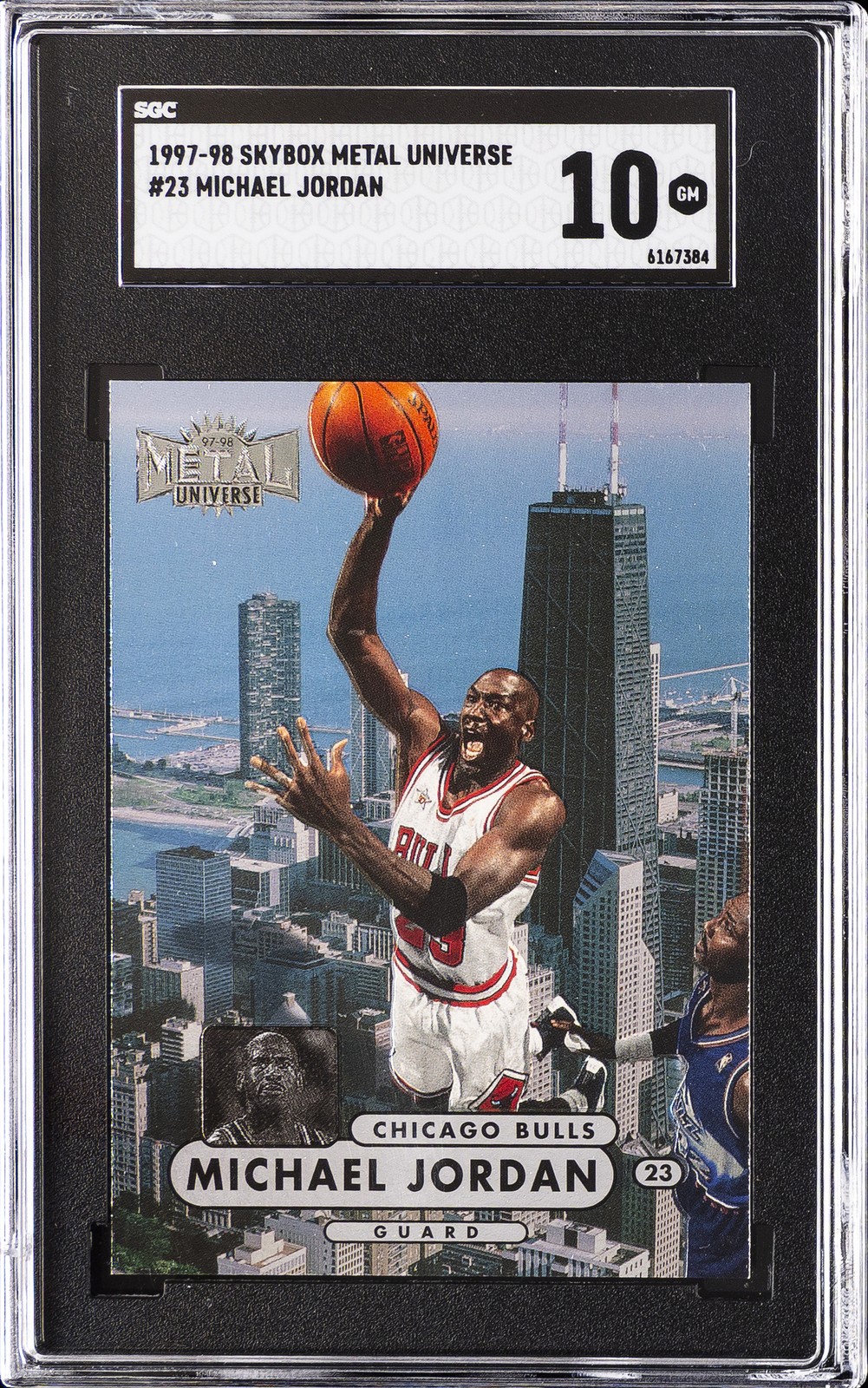 1997-98 SKYBOX METAL UNIVERSE #23 MICHAEL JORDAN SGC 10 GM