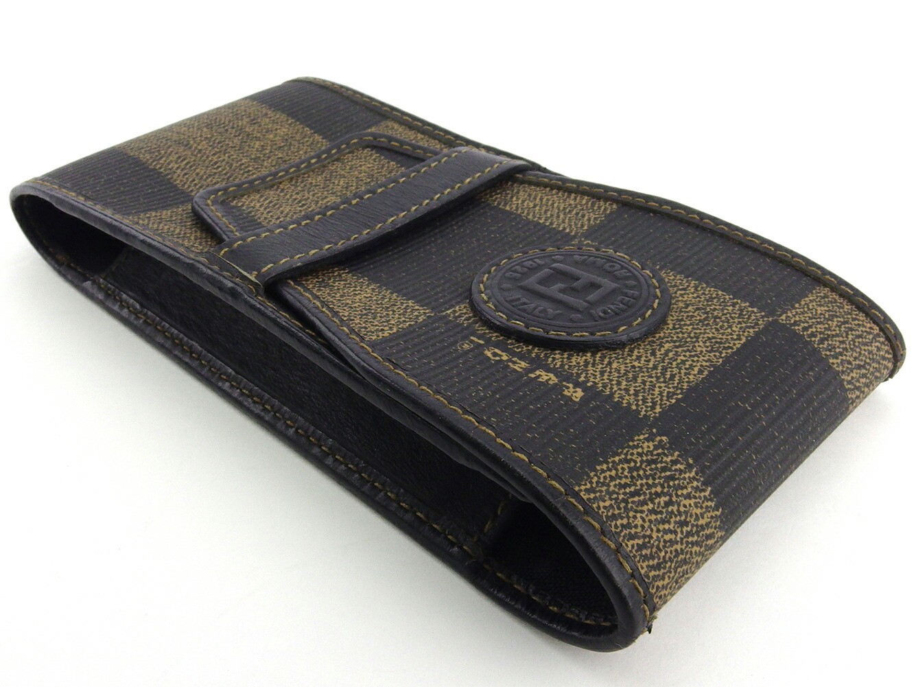 FENDI Cigarette case Black beige Women Authentic secondhand