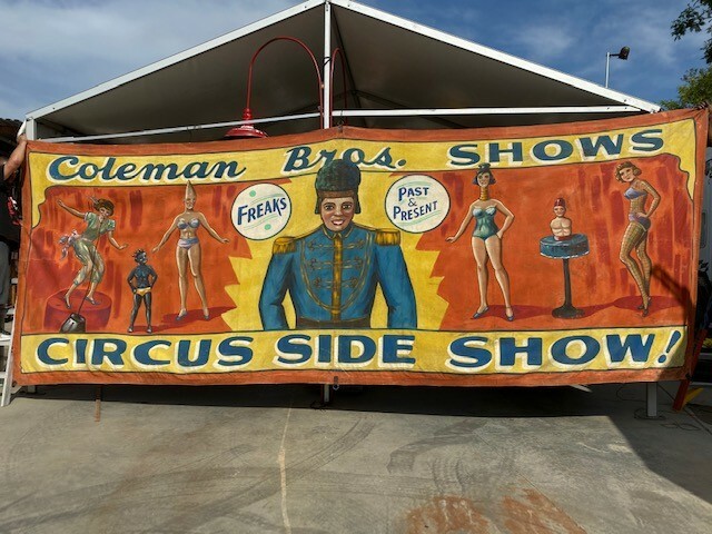 Authentic Coleman Bros. Circus Side Show Snap Wyatt Studios Banner 