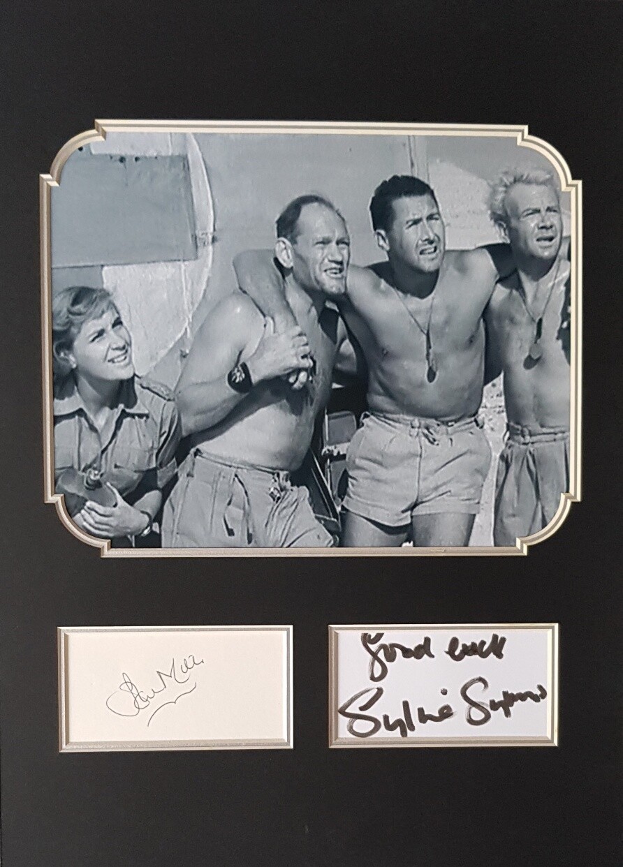 JOHN MILLS & SYLVIA SYMS Signed 41x29cm Photo Display ICE COLD IN ALEX COA JOHN MILLS & SYLVIA SYMS Signed 41x29cm Photo Display ICE COLD IN ALEX COA
