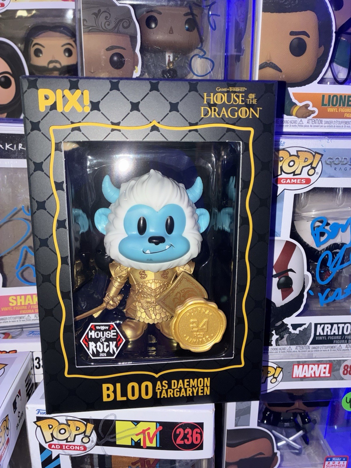Thrilljoy Pix Rock Block 2026 Bloo As Daemon Targaryen Ultra Chase LE 24 Gold