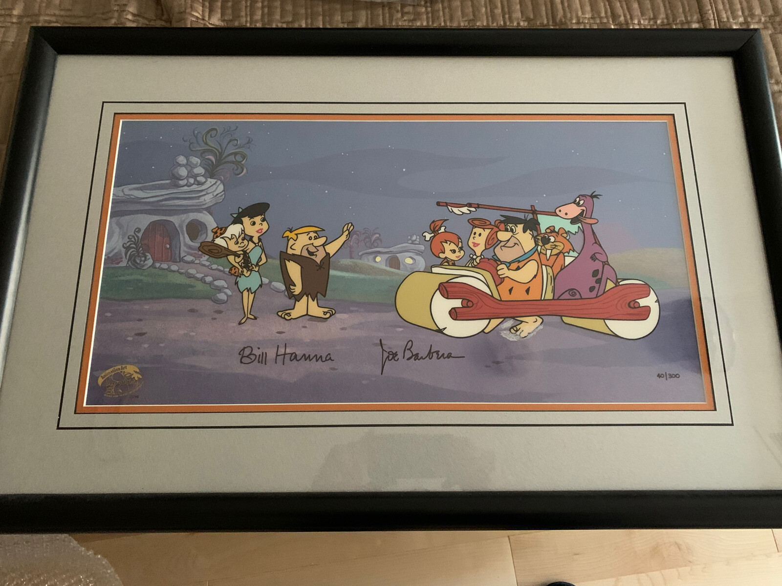 Flintstones Cel Courtesy Of Fred's Two Feet Signed Hanna Barbera Rare Cell Flintstones Cel Courtesy Of Fred's Two Feet Signed Hanna Barbera Rare Cell
