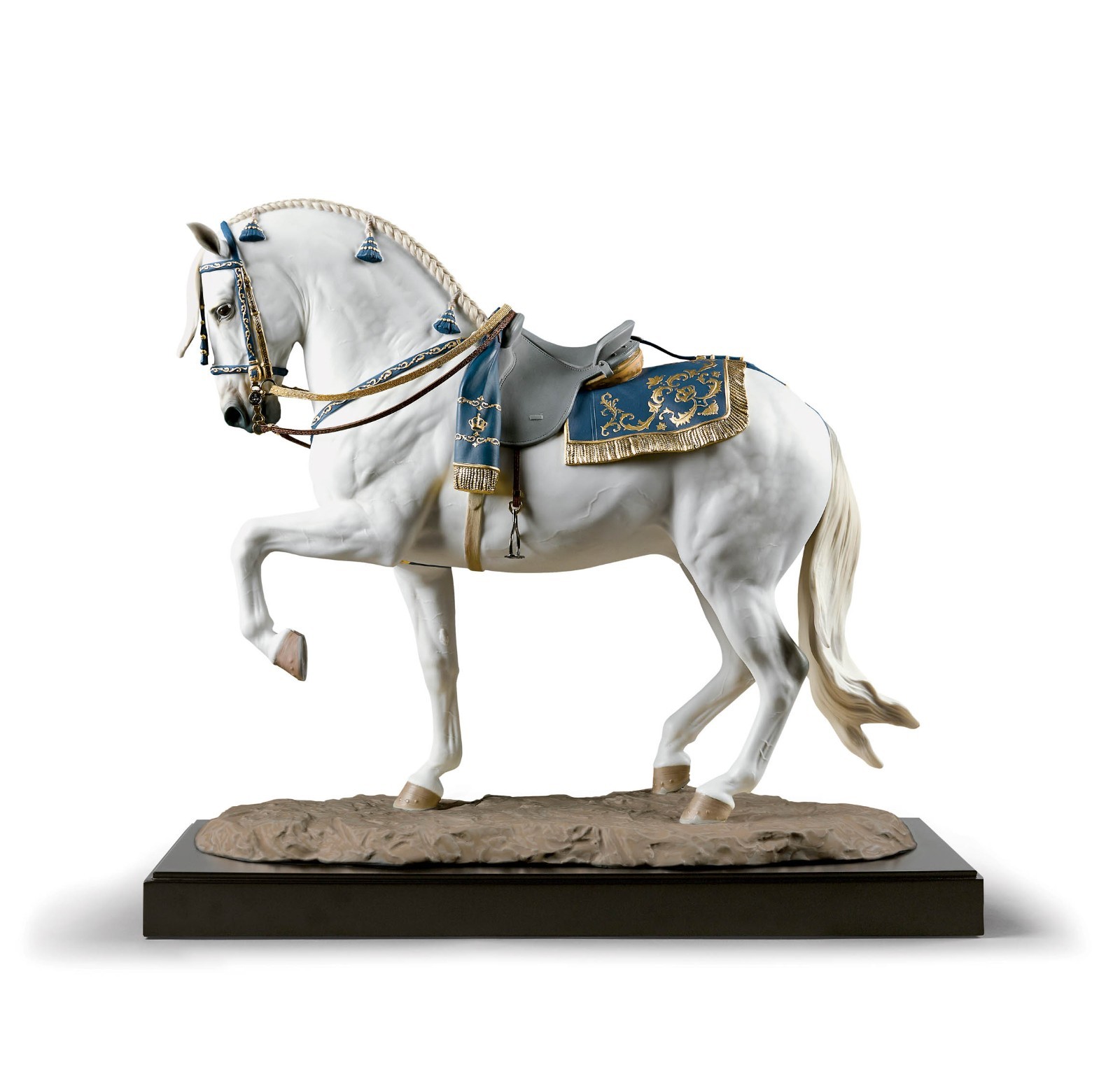 Lladro Spanish Pure Breed Horse Sculpture Glazed Porcelain Limited 01002007 Lladro Spanish Pure Breed Horse Sculpture Glazed Porcelain Limited 01002007