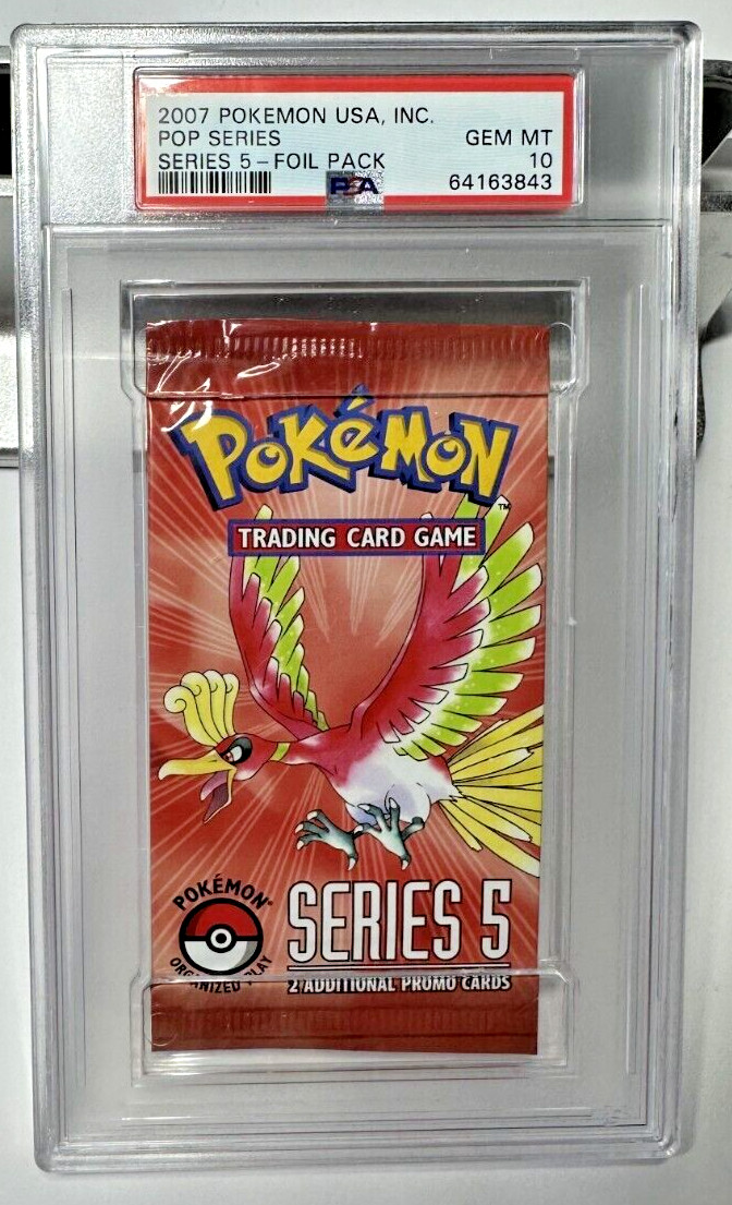 2007 Pokemon Pop Series 5 Booster Pack English PSA 10 GEM - Foil Pack