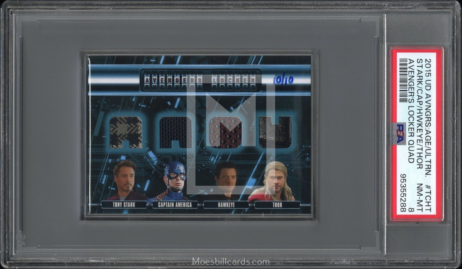 UPPER DECK Marvel Avengers Age of Ultron Memorabilia Trading Card AL4-TCHT 10/10 UPPER DECK Marvel Avengers Age of Ultron Memorabilia Trading Card AL4-TCHT 10/10