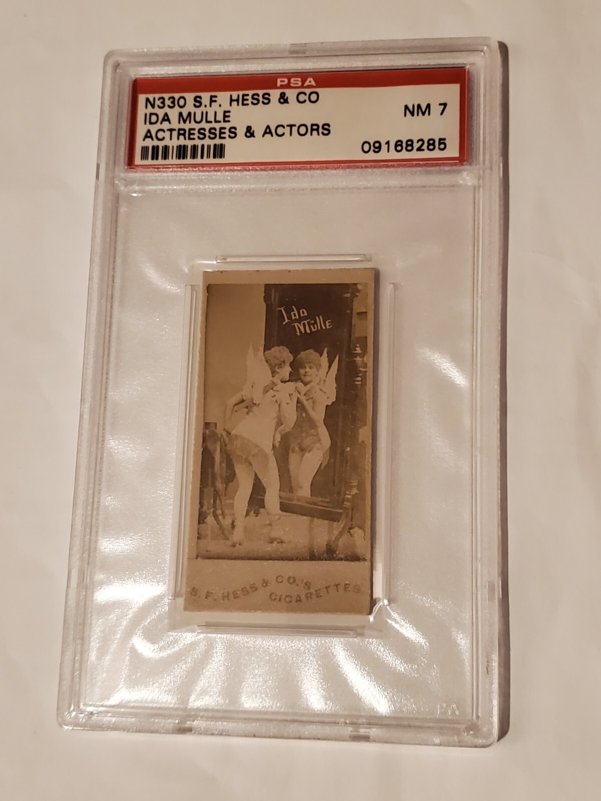 1880s S.F. HESS Cigarettes Tobacco Card Actresses N330 IDA MULLE PSA 7 1/1 Rare 1880s S.F. HESS Cigarettes Tobacco Card Actresses N330 IDA MULLE PSA 7 1/1 Rare