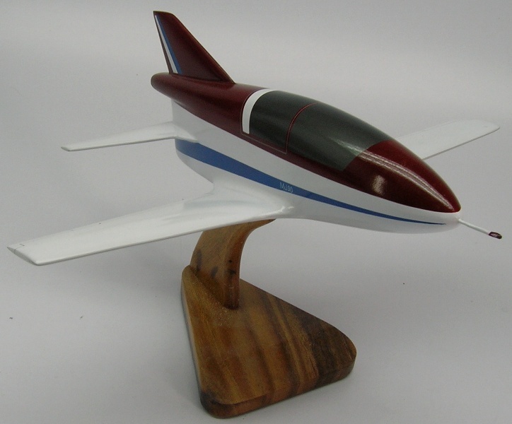 Bede BD-5 Micro Private BD5 Airplane Desktop Mahogany Kiln Dry Wood Model Large
