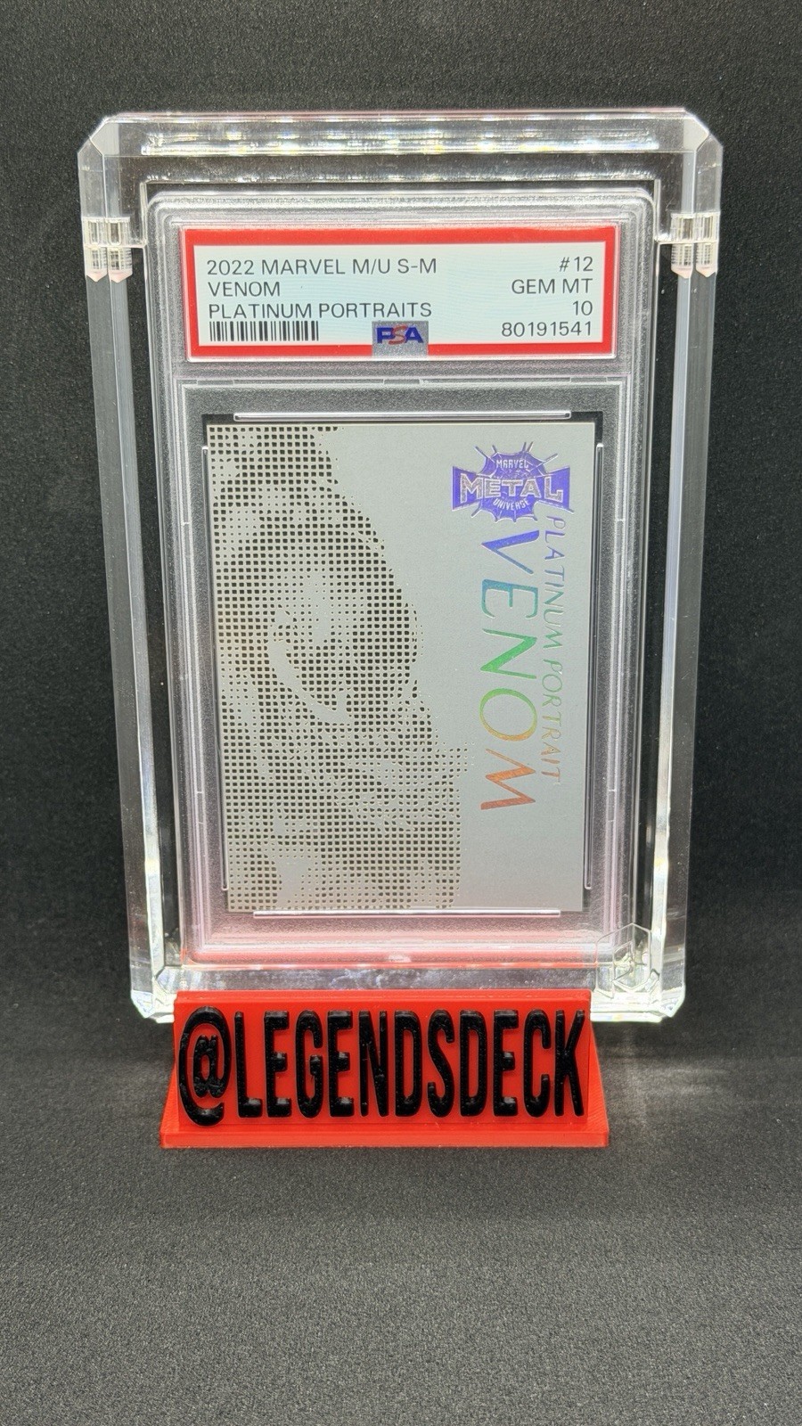 2022 Marvel Metal Venom Platinum Portraits PSA 10 #12 SSP Clean 2022 Marvel Metal Venom Platinum Portraits PSA 10 #12 SSP Clean