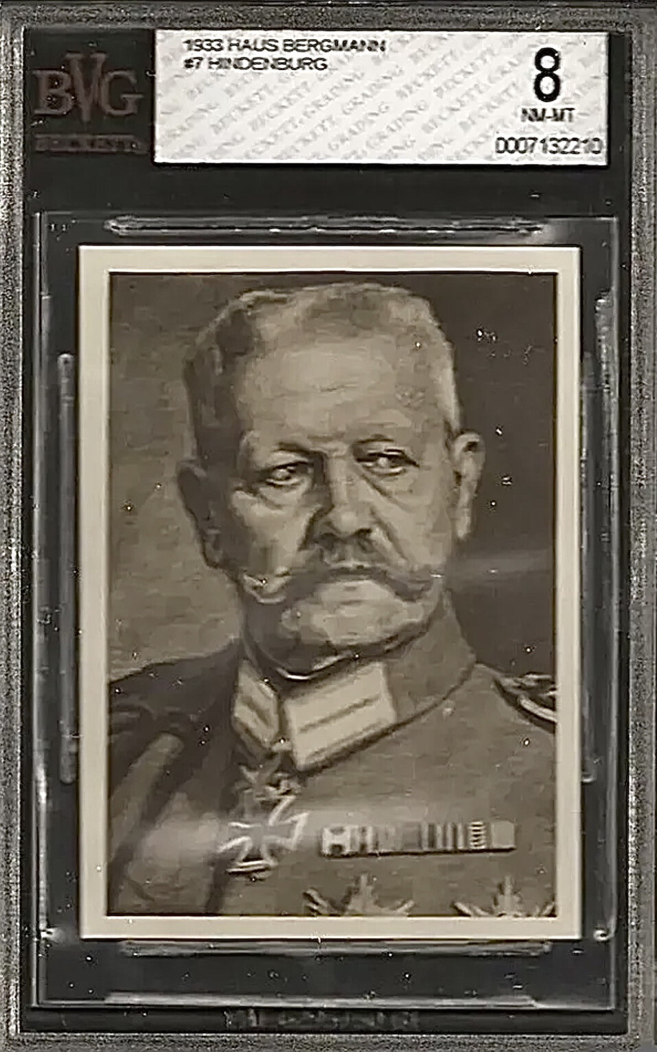 1933 PAUL VON HINDENBURG 1/1 BVG 8 *RARE* HAUS BERGMANN PSA BGS (HIGHEST GRADE) 1933 PAUL VON HINDENBURG 1/1 BVG 8 *RARE* HAUS BERGMANN PSA BGS (HIGHEST GRADE)