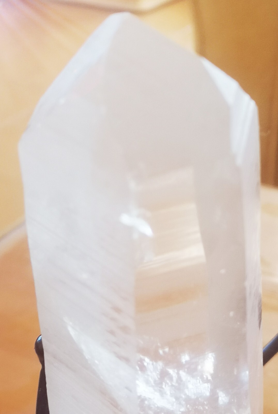 Natural Stone Point Rock Crystal, Lemurian Crystal From Minas Gérais. Natural Stone Point Rock Crystal, Lemurian Crystal From Minas Gérais.