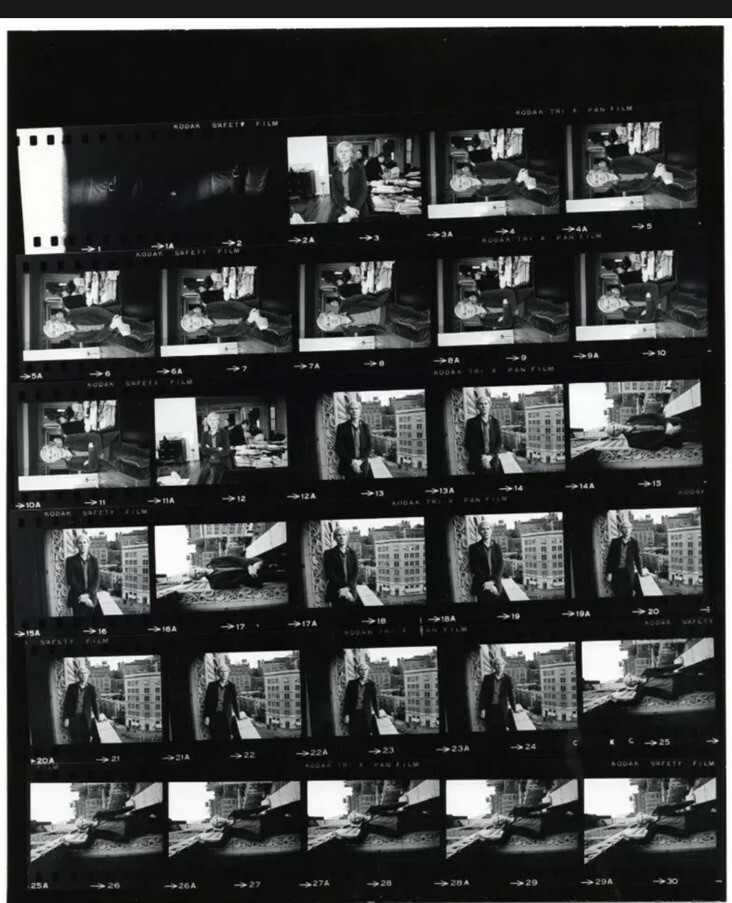 1971 Andy Warhol NYC Artist Original David Gahr Music Contact Sheet Photo 1971 Andy Warhol NYC Artist Original David Gahr Music Contact Sheet Photo