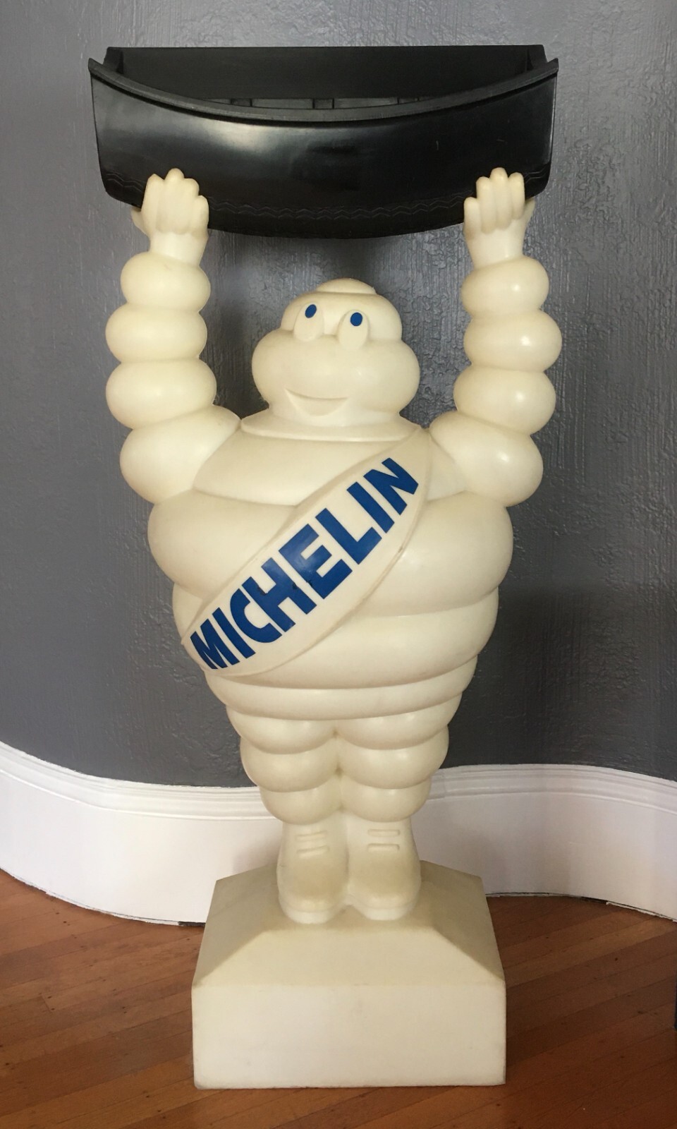 Vintage Bibendum Michelin Man Advertising Figure Tire Store Display / Map Holder