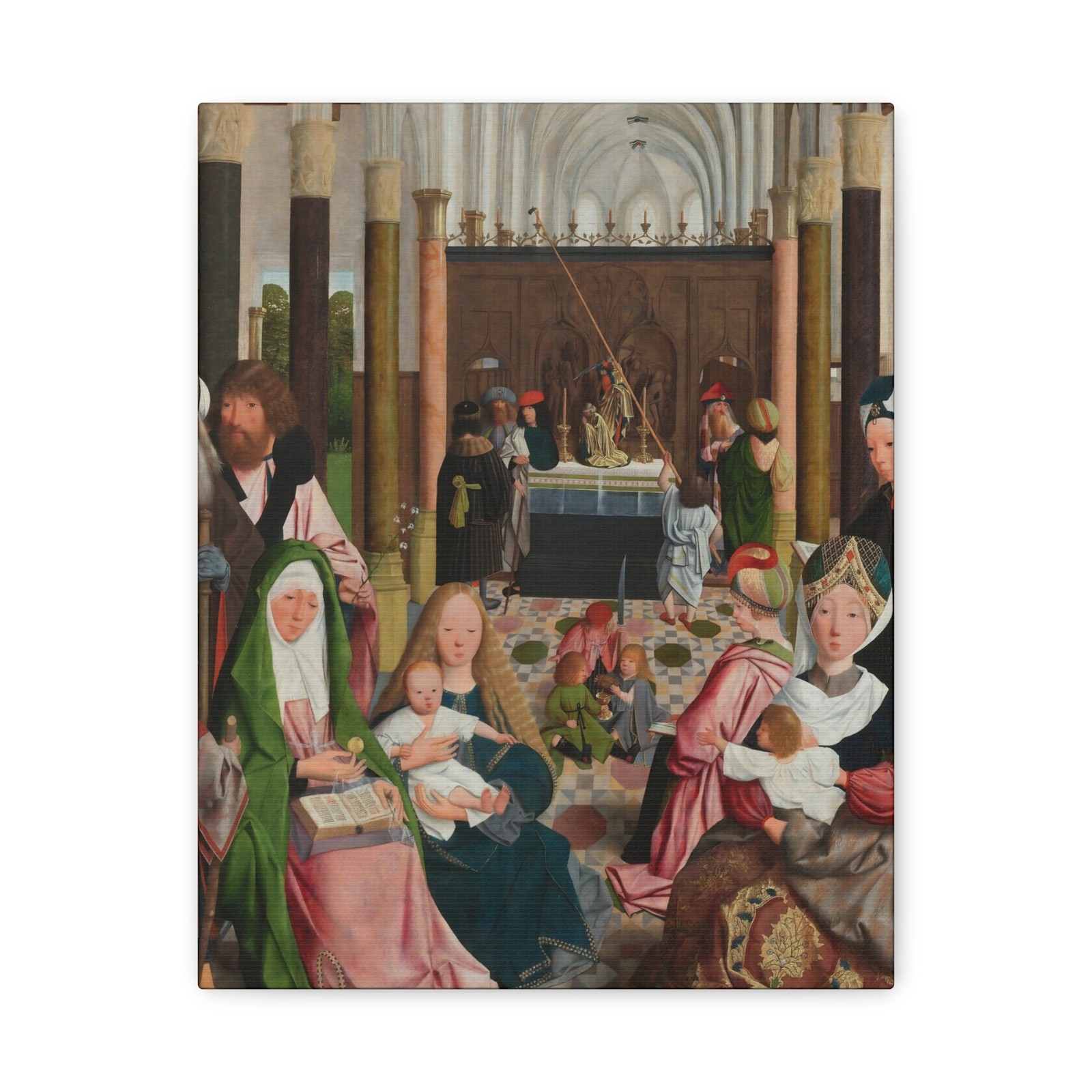 Geertgen tot Sint Jans - De heilige maagschap - c. 1495 - Canvas Wall Art