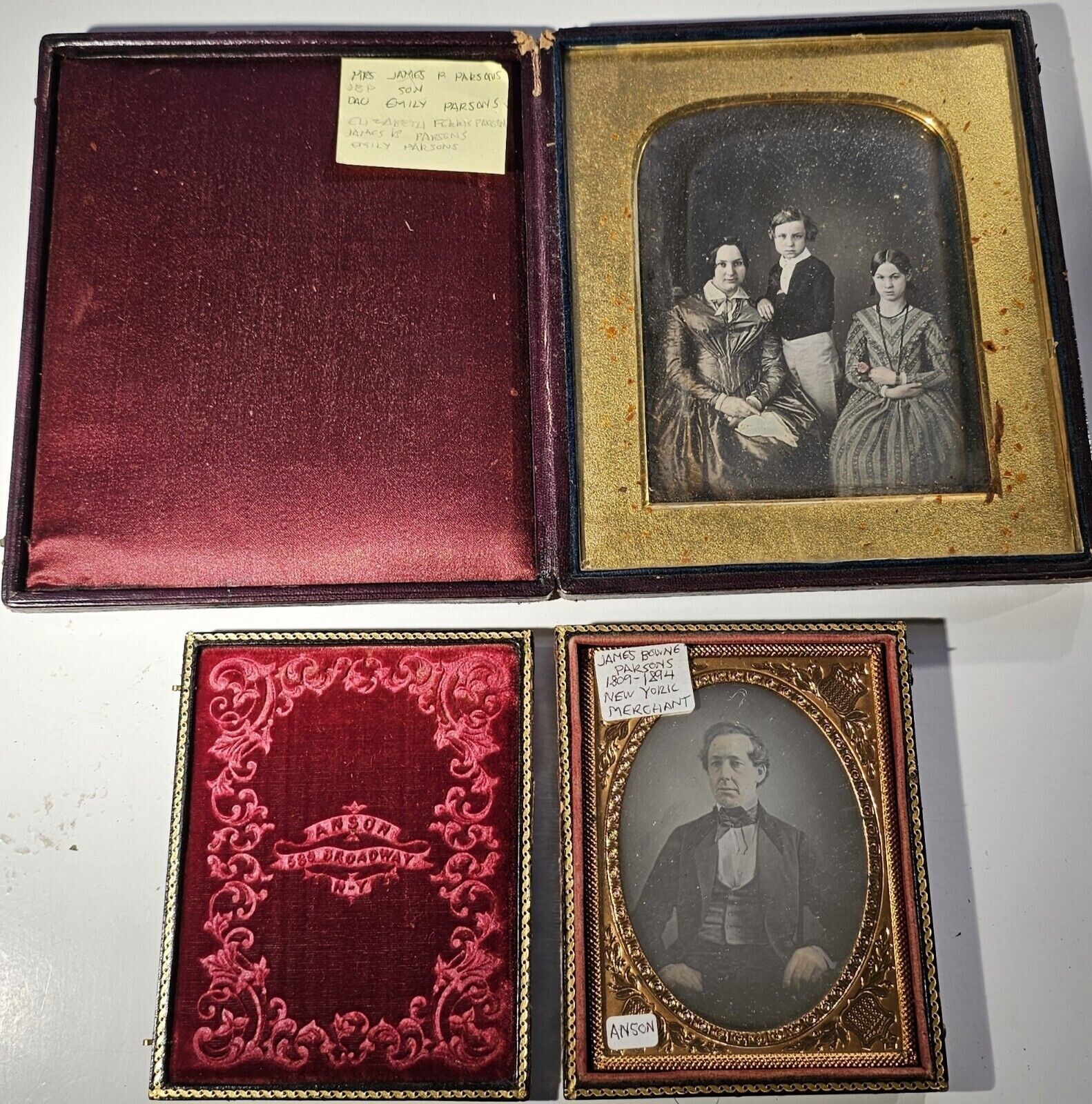 Daguerreotype Photo Lot New York Merchant & Family 1840s 1850s Rare Antique ID’d Daguerreotype Photo Lot New York Merchant & Family 1840s 1850s Rare Antique ID’d