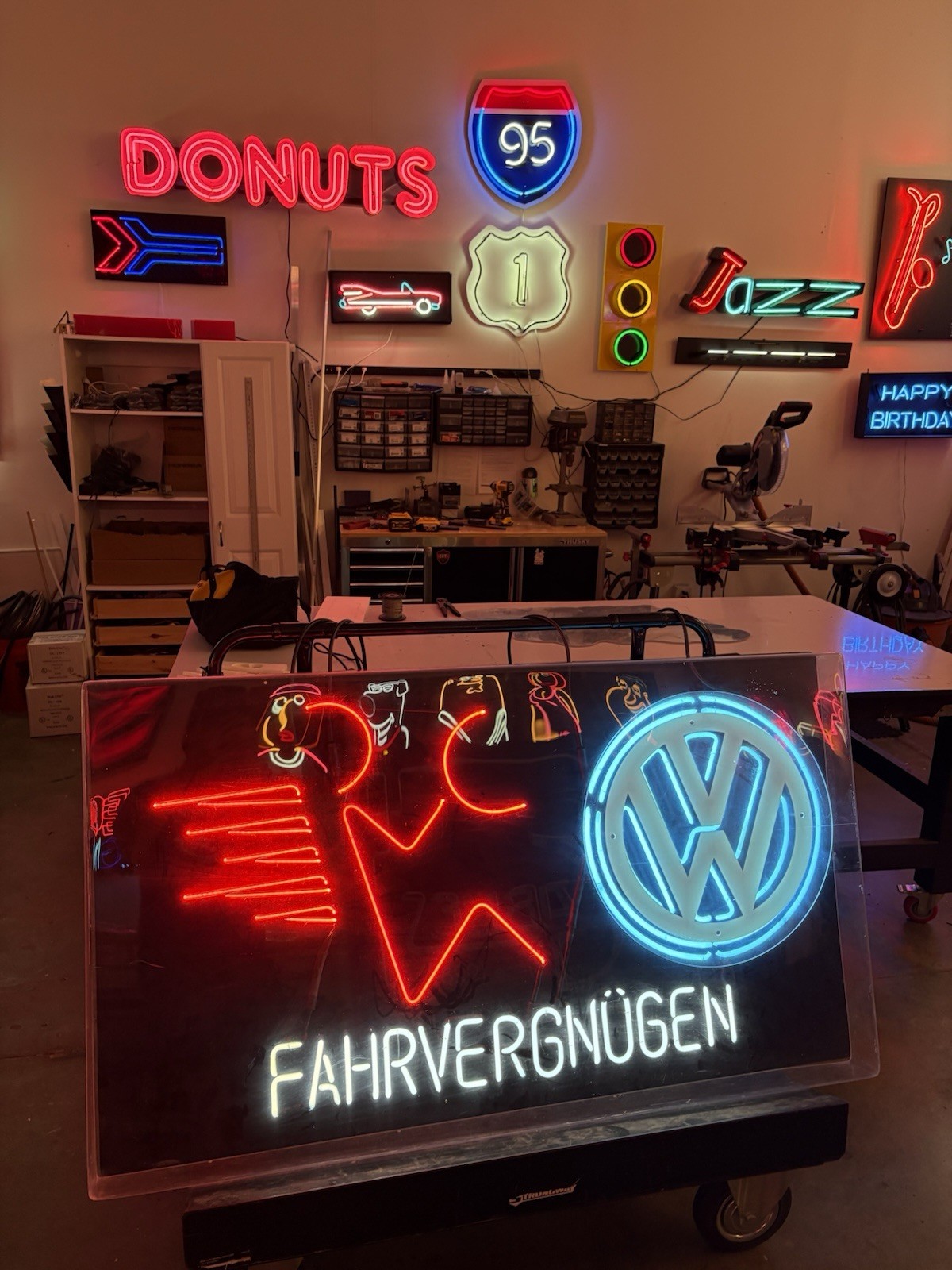 Original Vintage Volkswagen Dealership Neon Sign 5x3 Ft Original Vintage Volkswagen Dealership Neon Sign 5x3 Ft