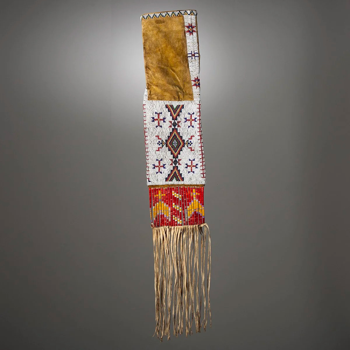 1880s Lakota Sioux Beaded Pipe Bag Native American Plains Indian Antique 1880s Lakota Sioux Beaded Pipe Bag Native American Plains Indian Antique