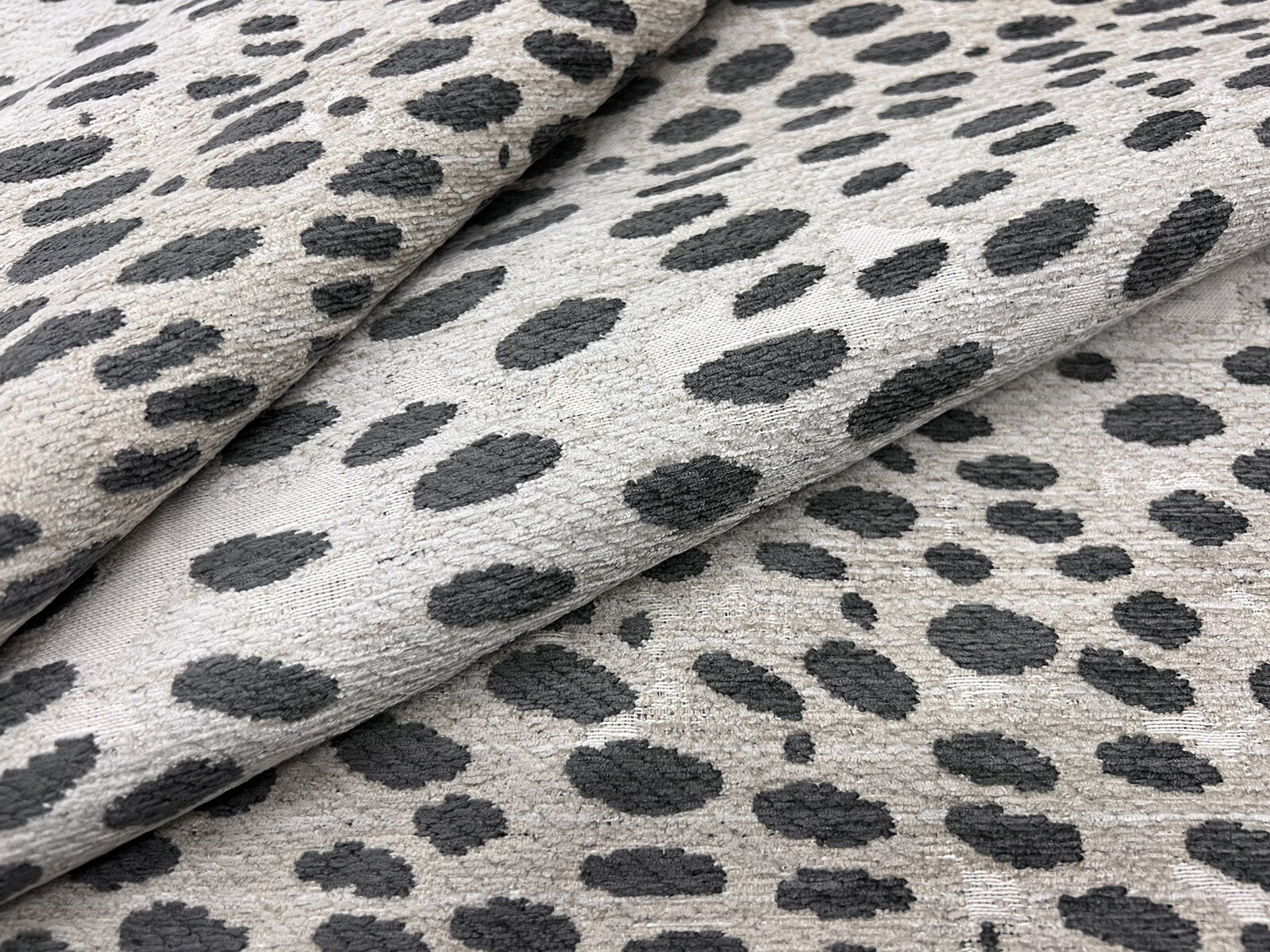 JF Fabrics Chenille Animal Skin Crypton Uphol Fabric- Minx Grey 11.5 yd 96 J7151 JF Fabrics Chenille Animal Skin Crypton Uphol Fabric- Minx Grey 11.5 yd 96 J7151