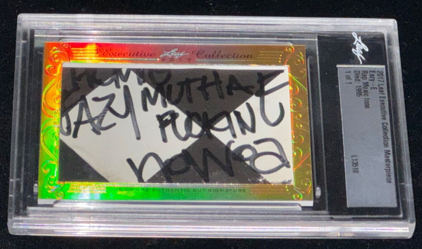 Signed Eazy-E Eric Wright N.W.A. Leaf Rookie Card Autographed Auto RC 1/1 Rare