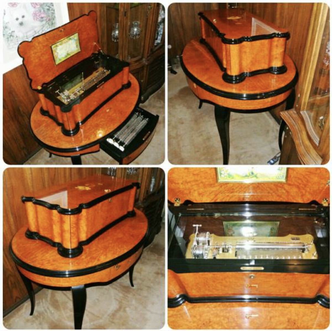 Extremely rare Reuge cylinder Music Box 144 notes Swiss-made Excellent 20 songs Extremely rare Reuge cylinder Music Box 144 notes Swiss-made Excellent 20 songs