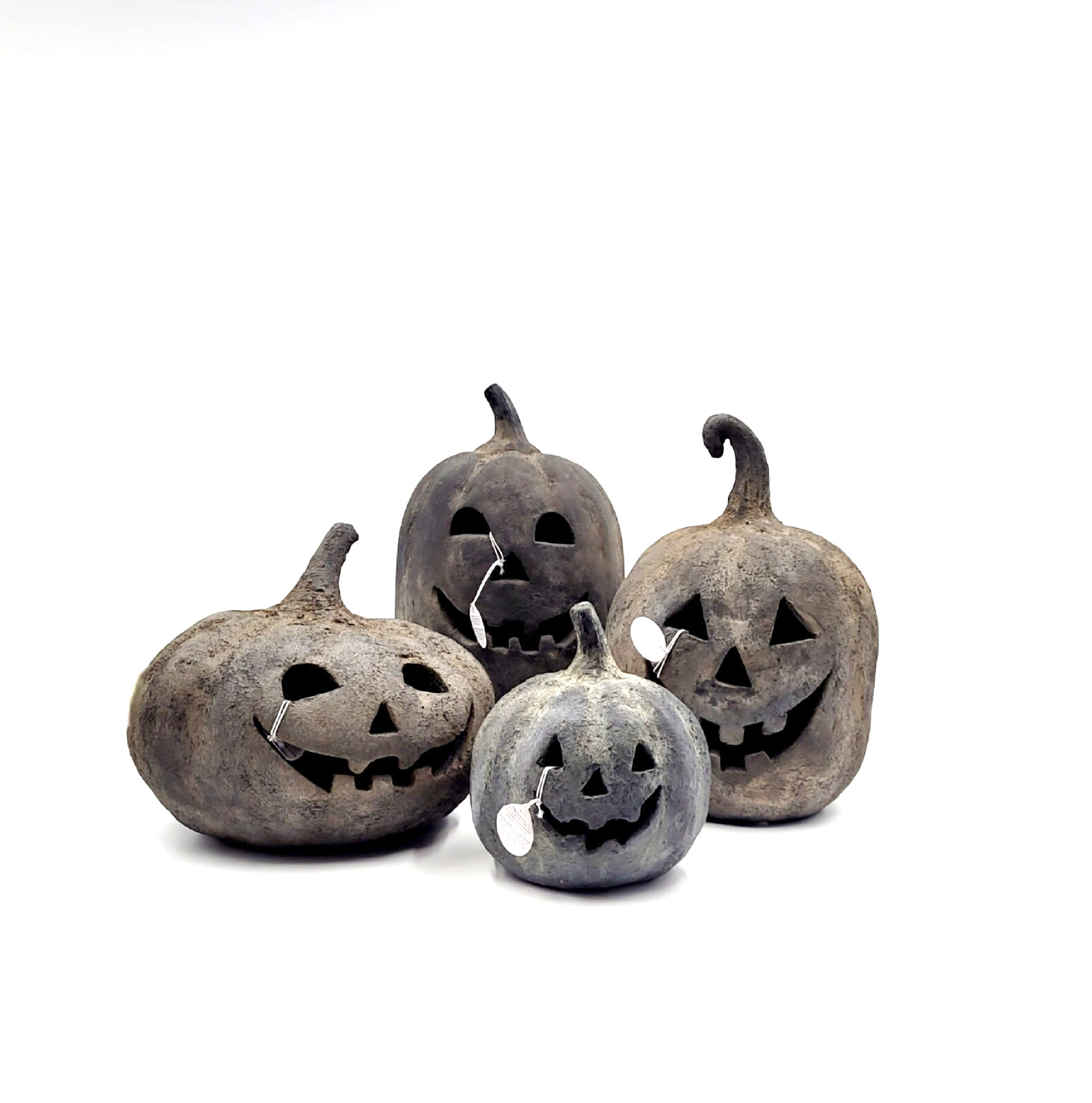 Pottery Barn Handmade Terracotta Jack O' Lantern Black Pumpkins Sm, Med, Lg & XL Pottery Barn Handmade Terracotta Jack O' Lantern Black Pumpkins Sm, Med, Lg & XL