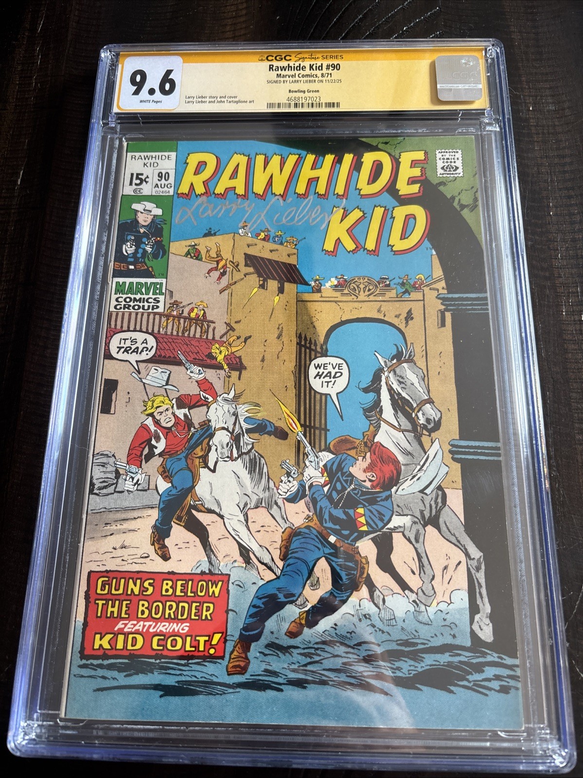 Rawhide Kid 90 Cgc Ss 9.6 White Pgs Larry Lieber Bowling Green Pedigree Rawhide Kid 90 Cgc Ss 9.6 White Pgs Larry Lieber Bowling Green Pedigree