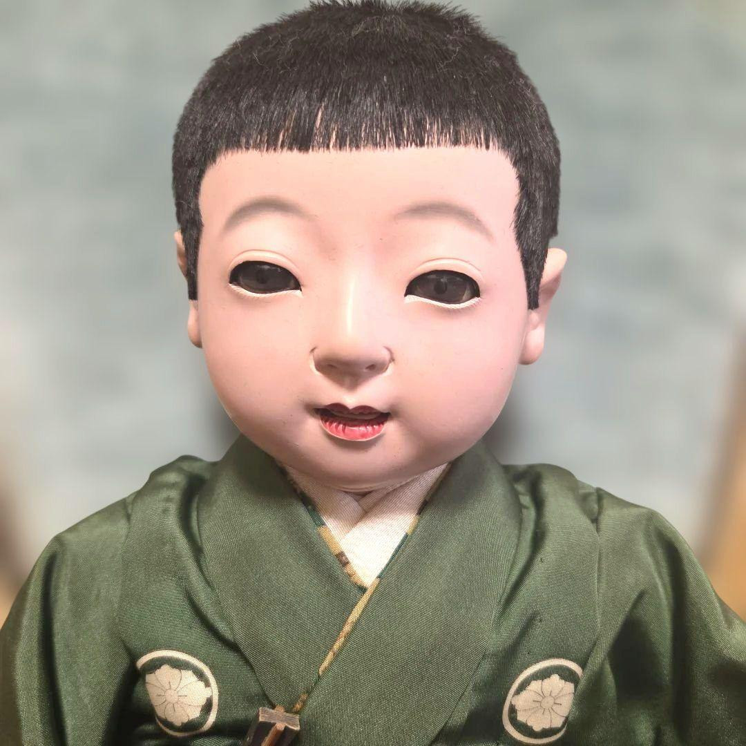 Antique Japanese Ichimatsu Doll Kyoto Boy Mitsuore Doll Taisho 15 51cm