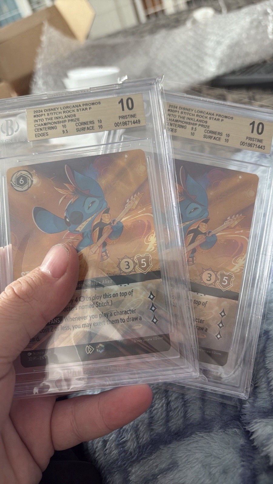 Rock Star Stitch Lorcana Enchanted Bgs 10 POP 2 These Are Both Very Clean Rock Star Stitch Lorcana Enchanted Bgs 10 POP 2 These Are Both Very Clean