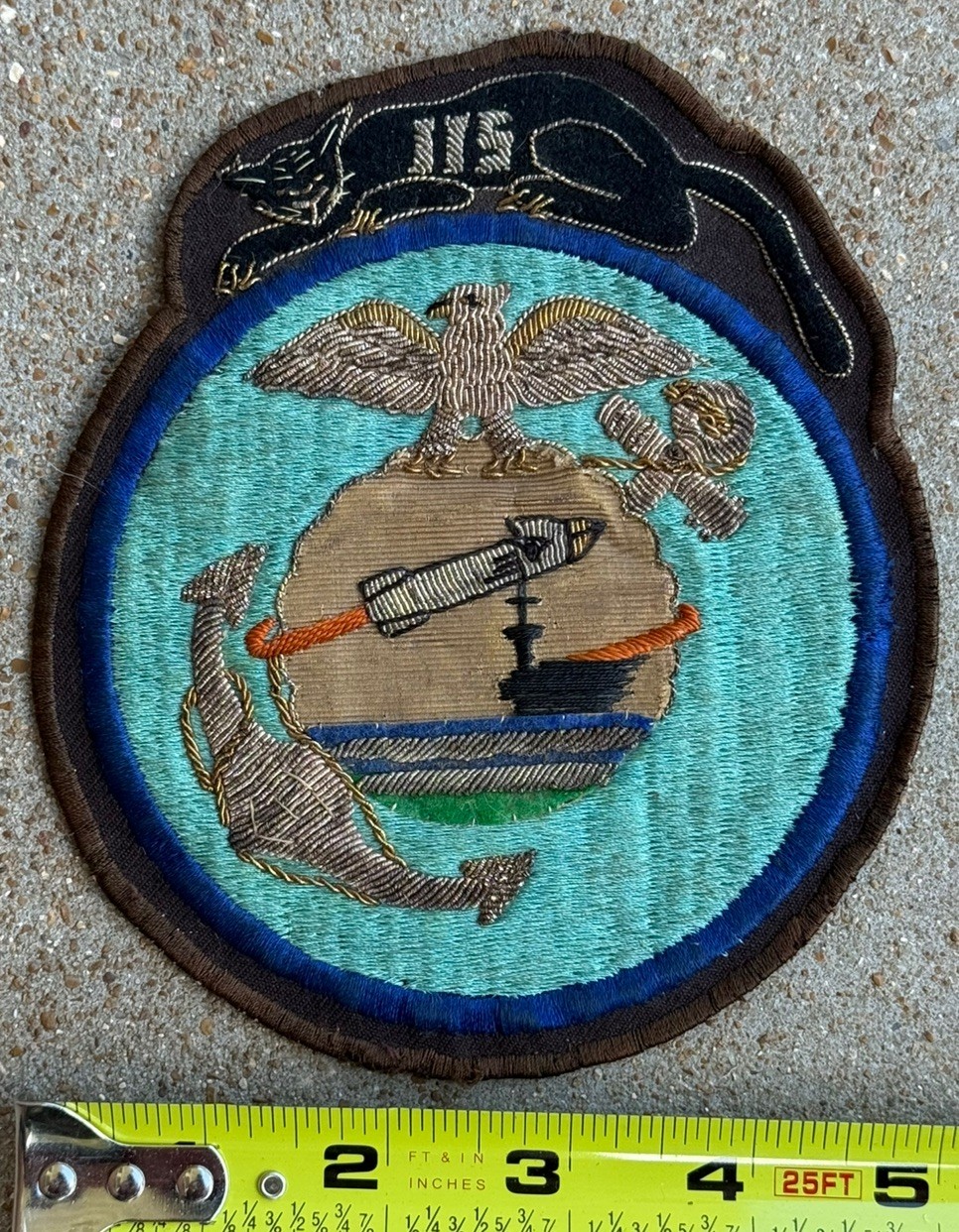 Post Ww2 USMC VMF-115 Bullion pocket patch Post Ww2 USMC VMF-115 Bullion pocket patch