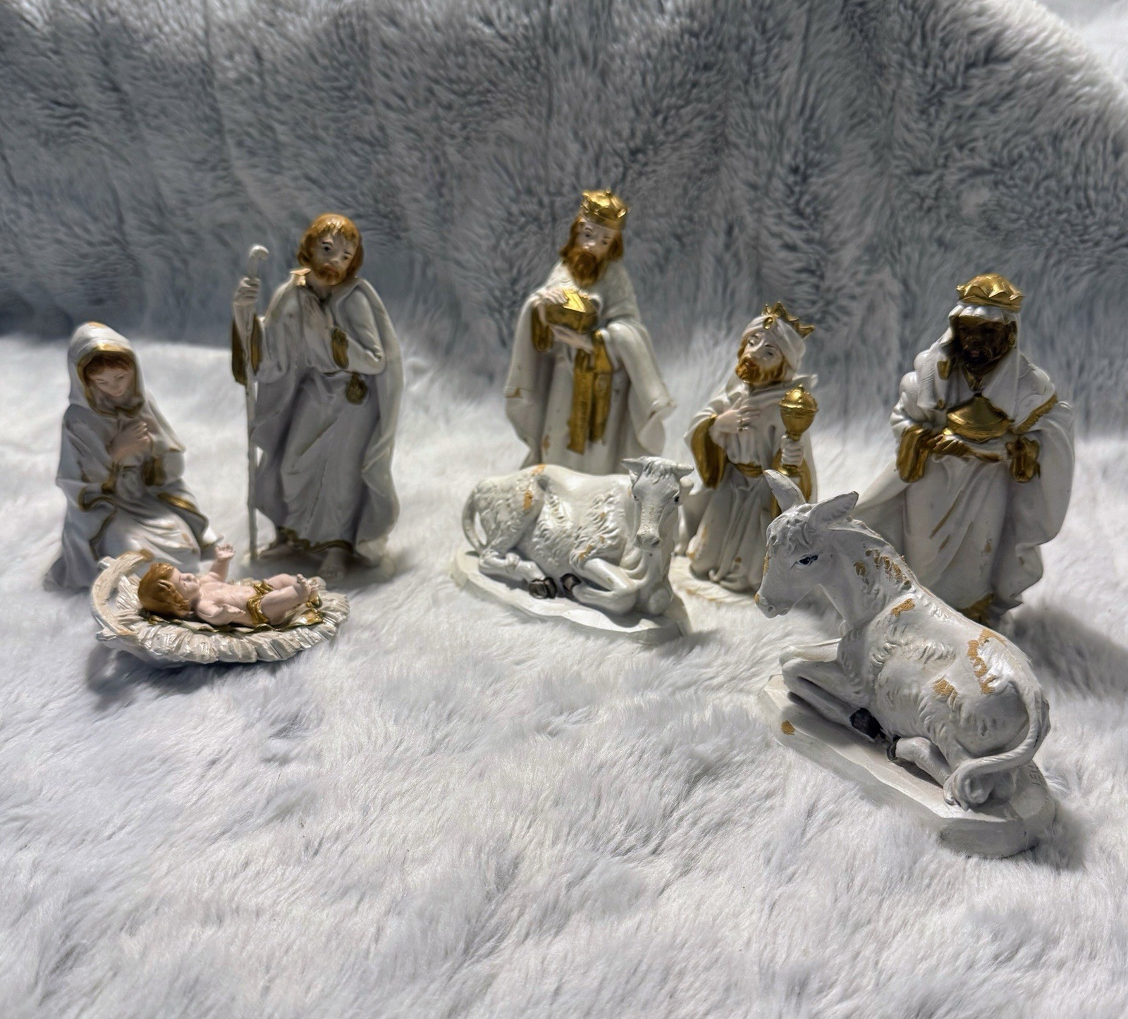 Vintage Italy Nativity Set Fontanini Euromarchi 9 Piece Holy Family Vintage Italy Nativity Set Fontanini Euromarchi 9 Piece Holy Family