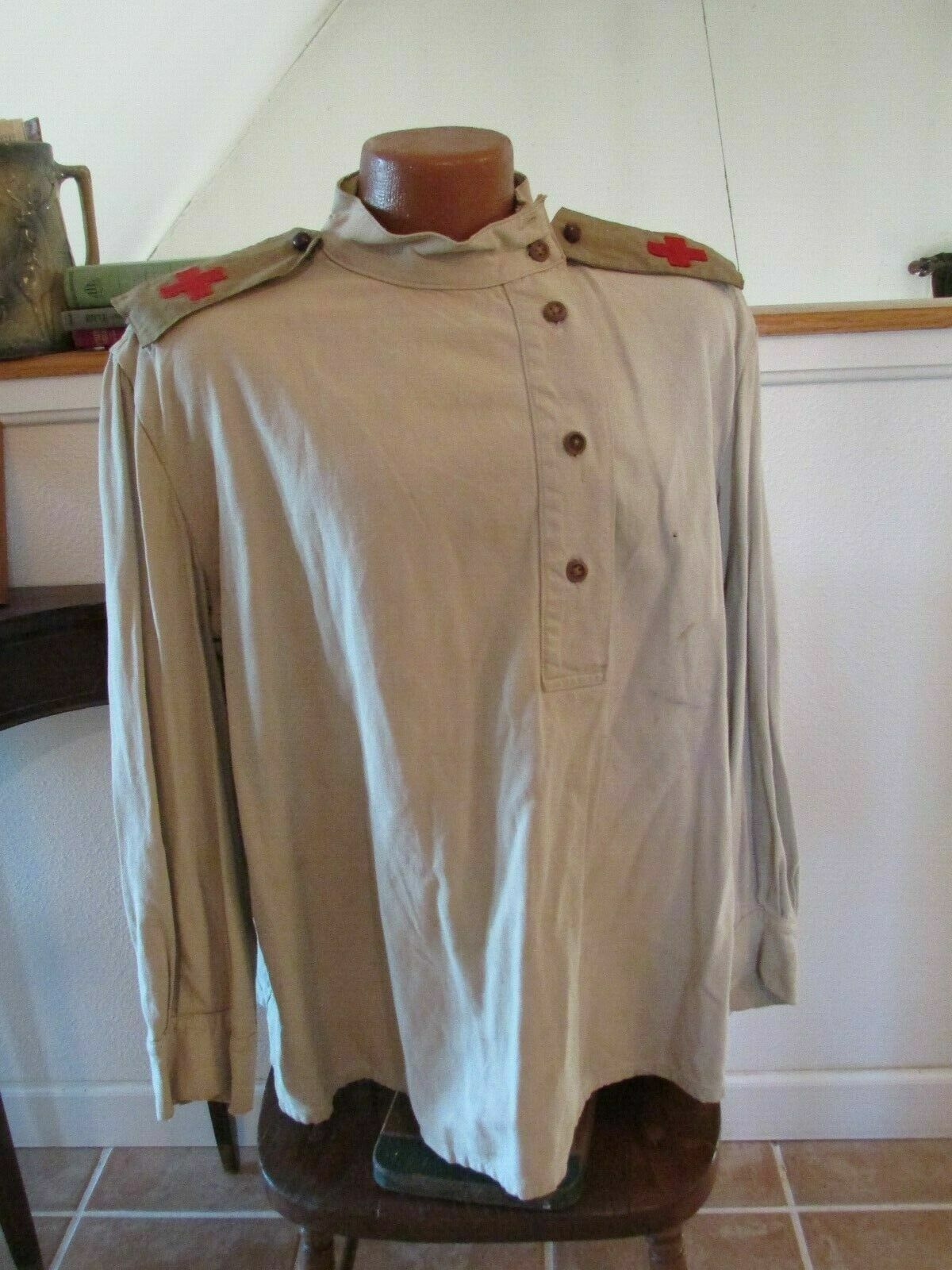 RARE RUSSIAN WW1 MEDICAL TUNIC GIMNASTERKA IMPERIAL RUSSIA ANTIQUE MUSEUM PIECE 